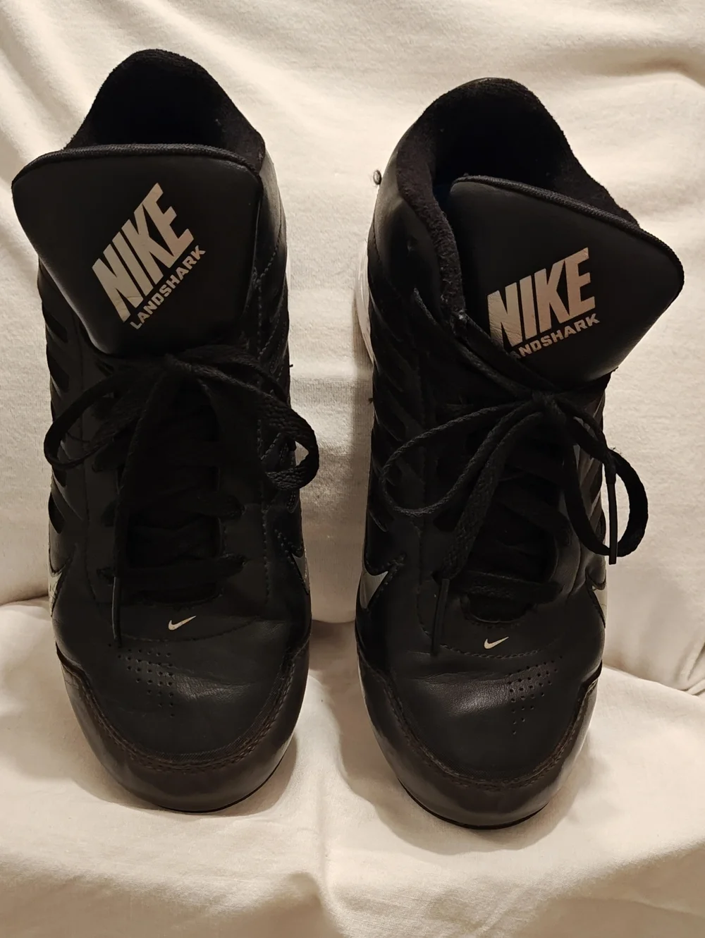 Nike Youth Black and White Athletic Football Cleats